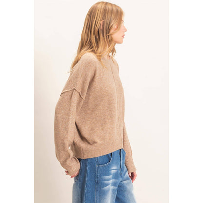 The Iris Sweater- Dark Taupe