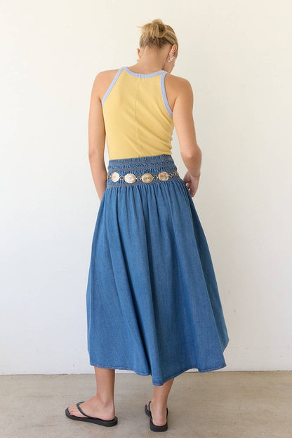 Washed Ringer Tank Top- Yellow