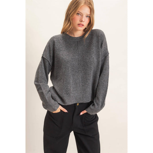 The Iris Sweater- Charcoal