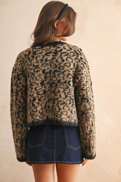 Leopard Sweater Cardigan