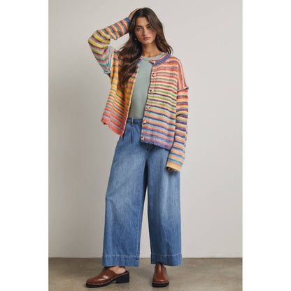 The Rainbow Button Up Sweater