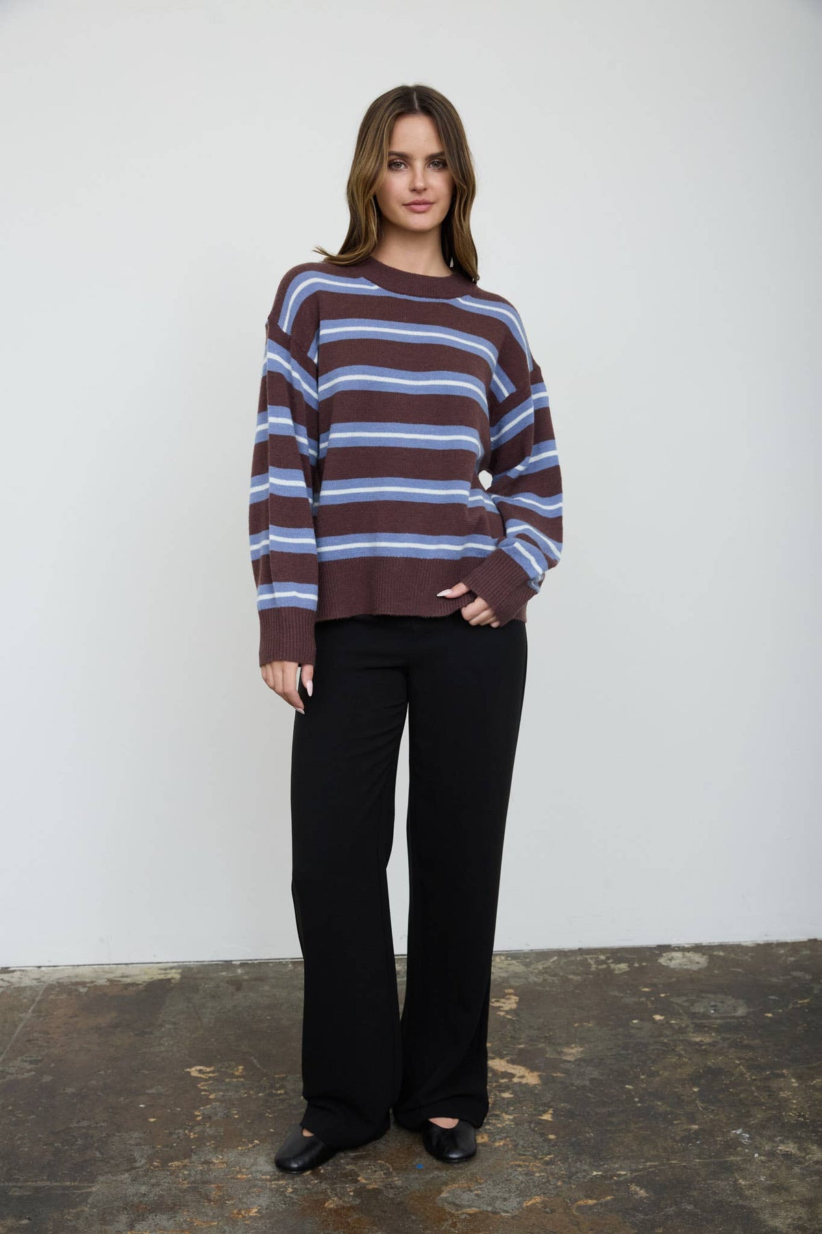 The Jesse Striped Lightweight Sweater