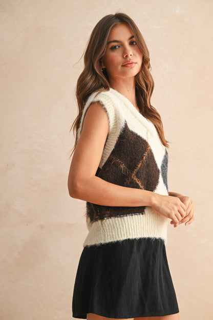 The Argyle Pattern Sweater Vest