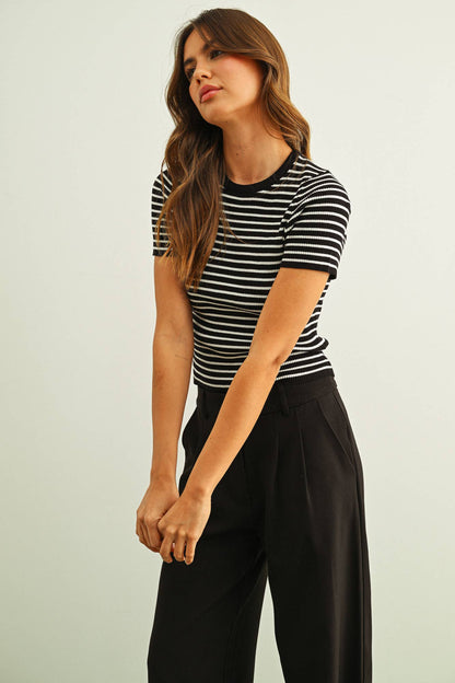 The Black Striped Tee