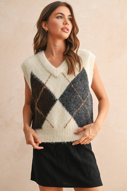 The Argyle Pattern Sweater Vest
