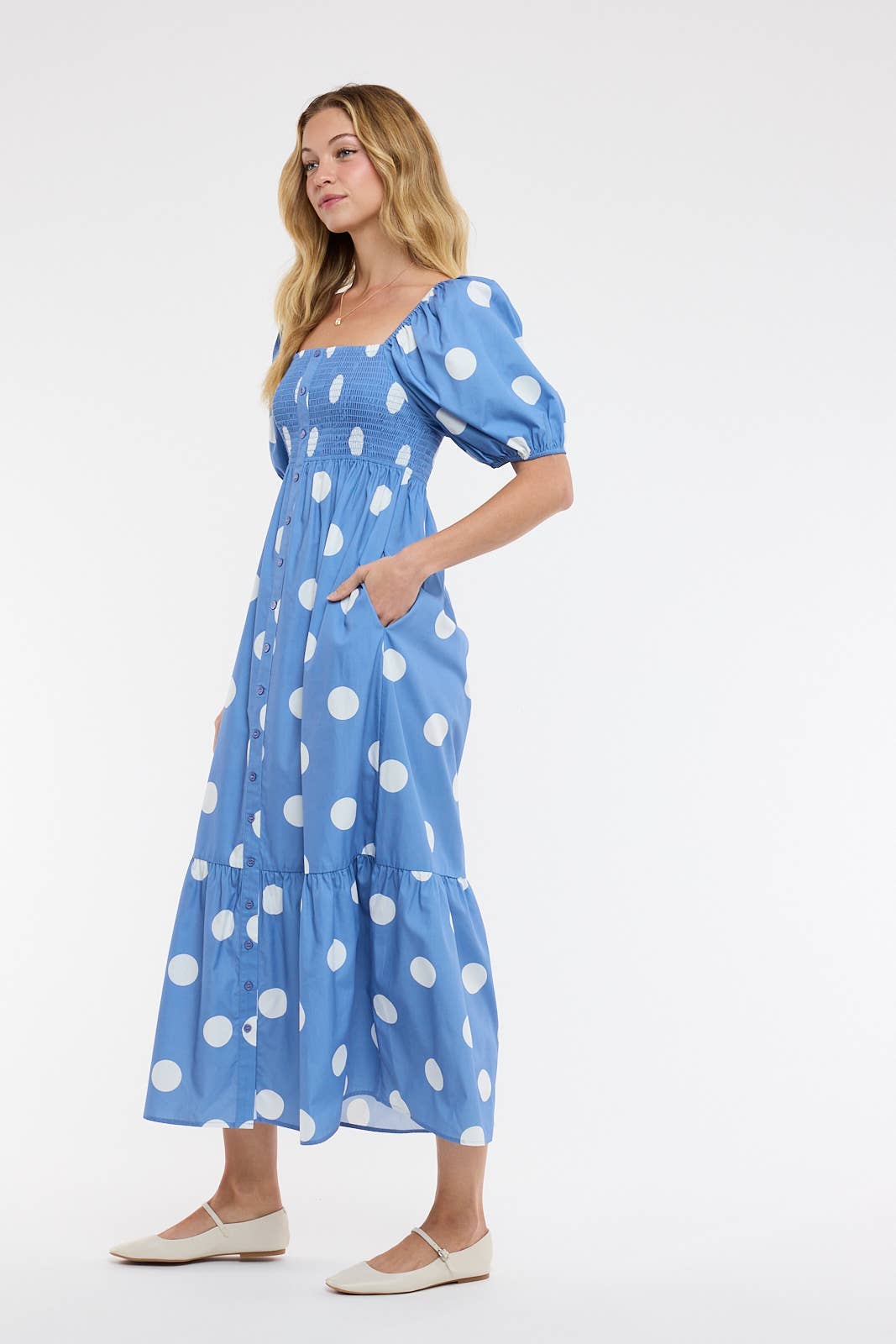 The Nova Polka Dot Dress – Sophia Blake Boutique