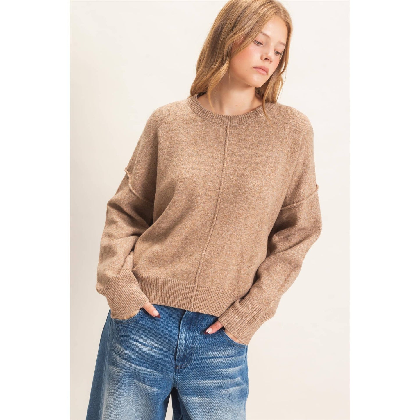 The Iris Sweater- Dark Taupe