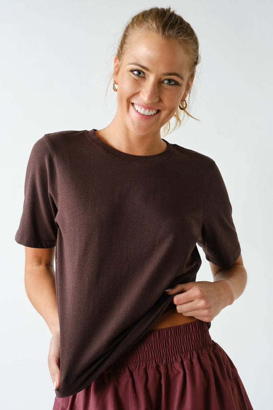 The Boxy Tee-Brown