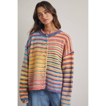 The Rainbow Button Up Sweater