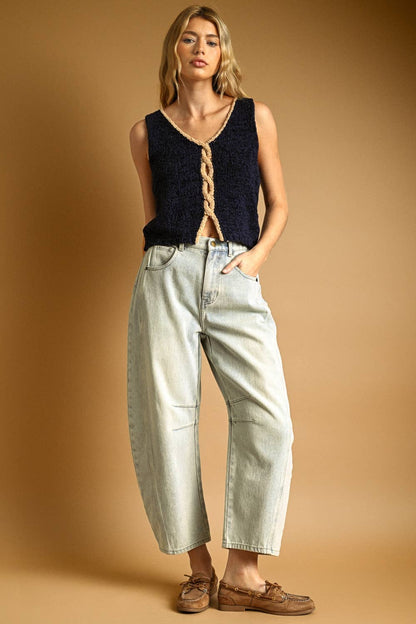 The Kim Navy Sweater Vest