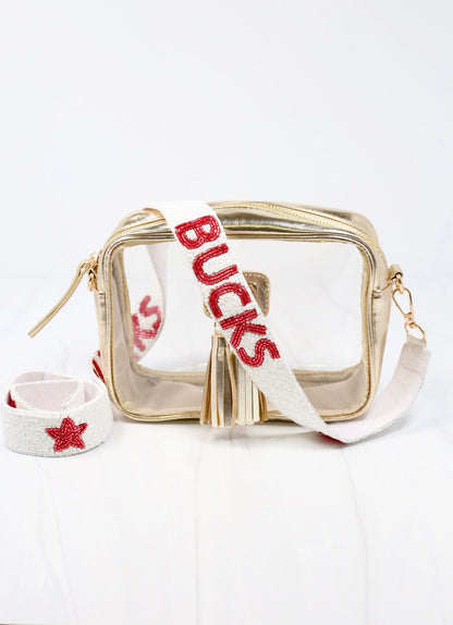 Bucks Beaded Crossbody Strap